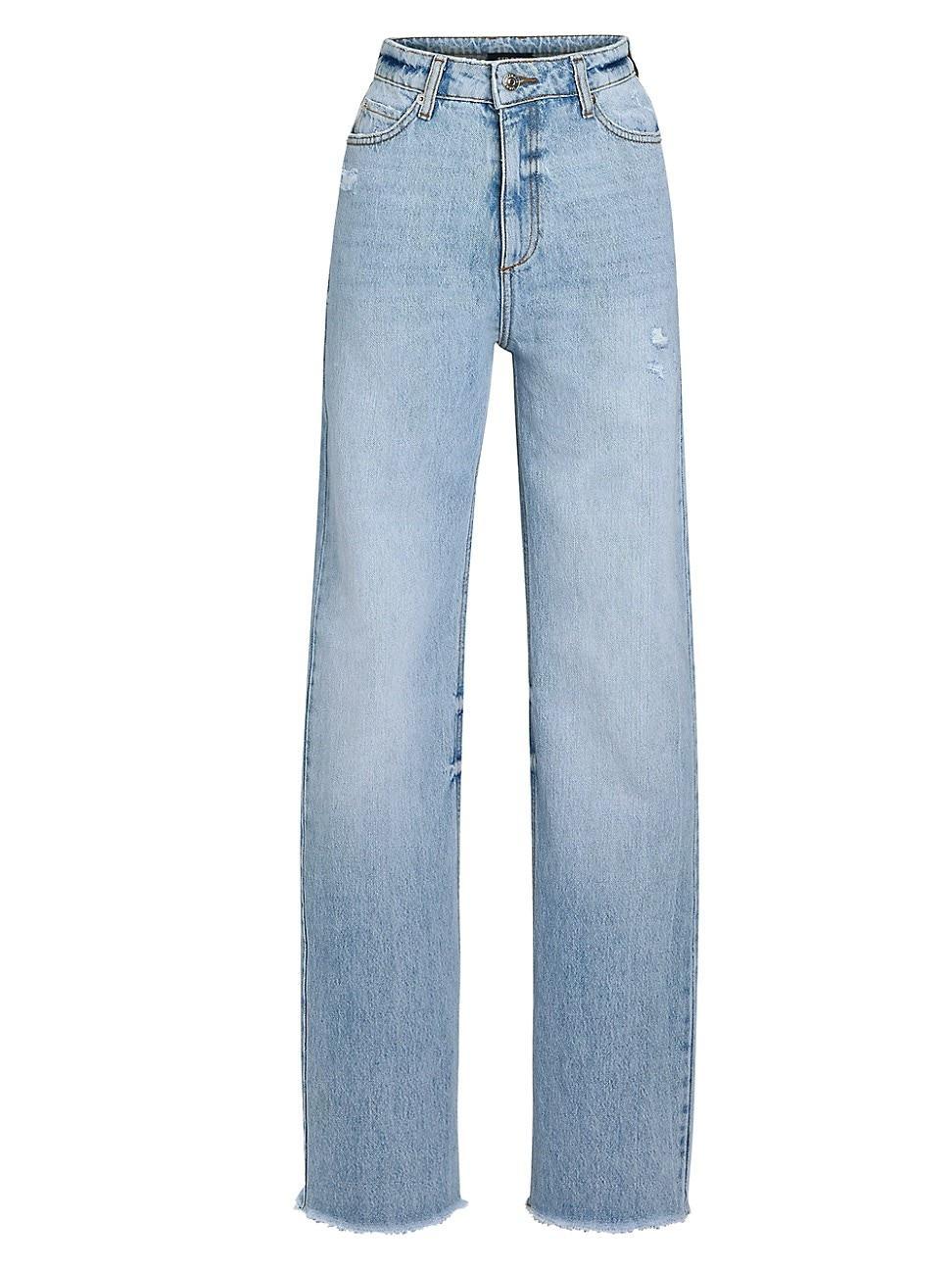 Womens Brooklyn High Rise Straight Jeans Product Image