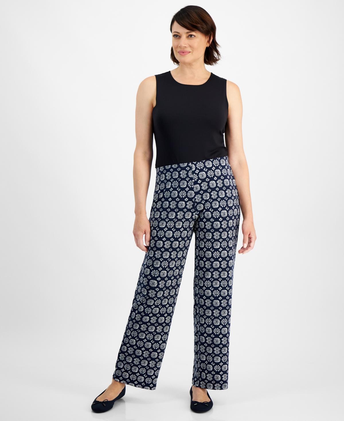 Jm Collection Womens Printed Wide-Leg Pants, Created for Macys Product Image