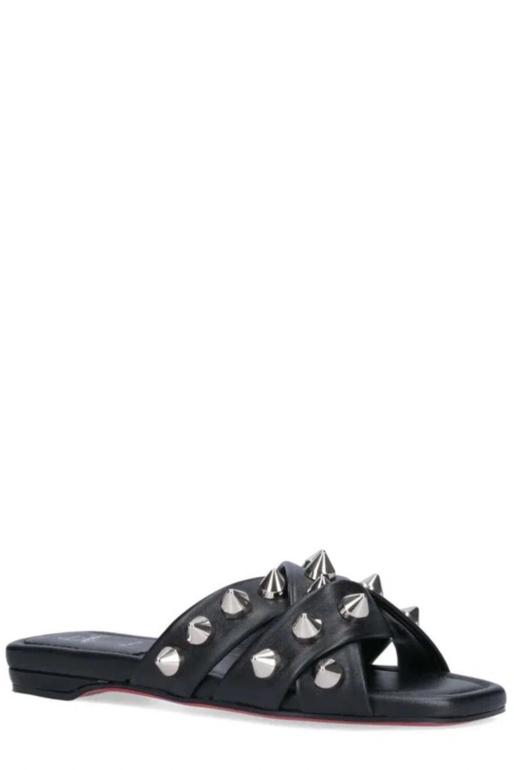 Miss Spika Club Slide Sandal In Black Product Image