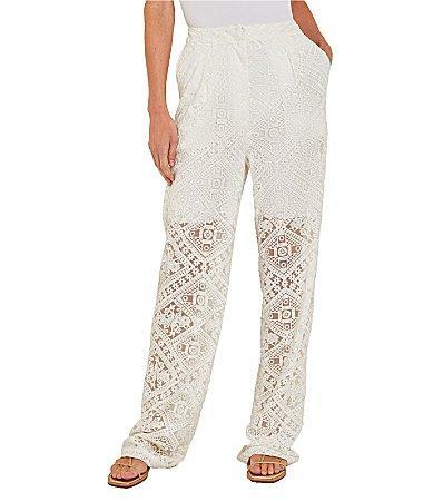 Womens Straight-Leg Lace Pants Product Image