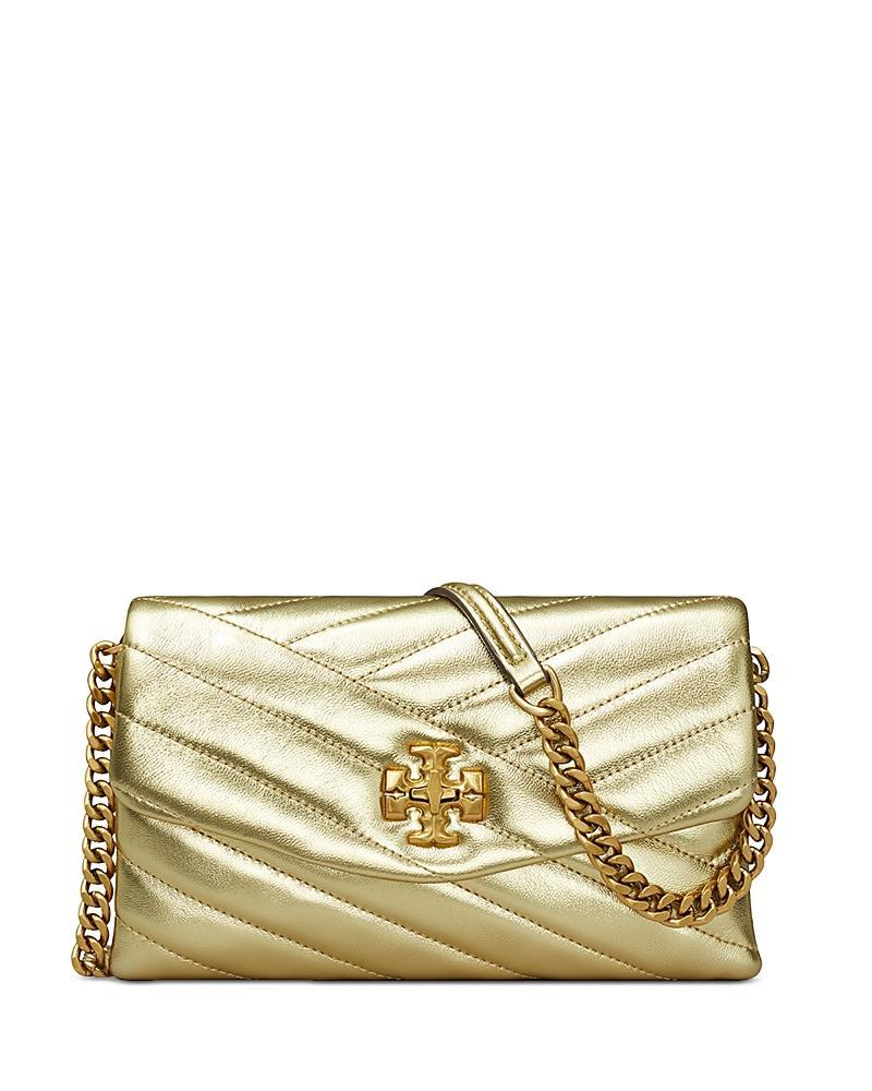 Tory Burch Kira Chevron Metallic Chain Wallet Wallet Handbags Product Image