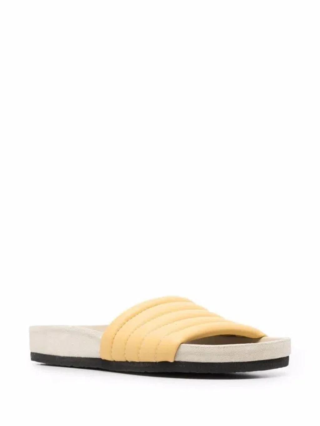 Shellea Padded Slides In Yellow Product Image