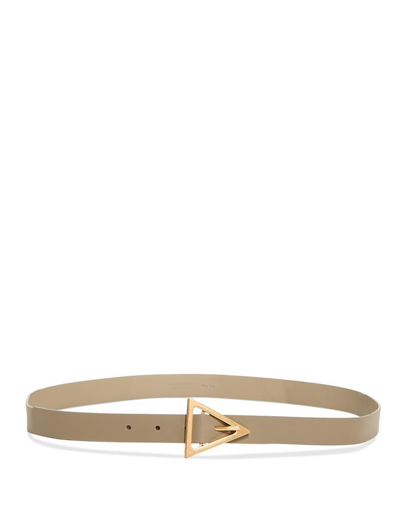 Bottega Veneta Womens Triangle Buckle Leather Belt Product Image