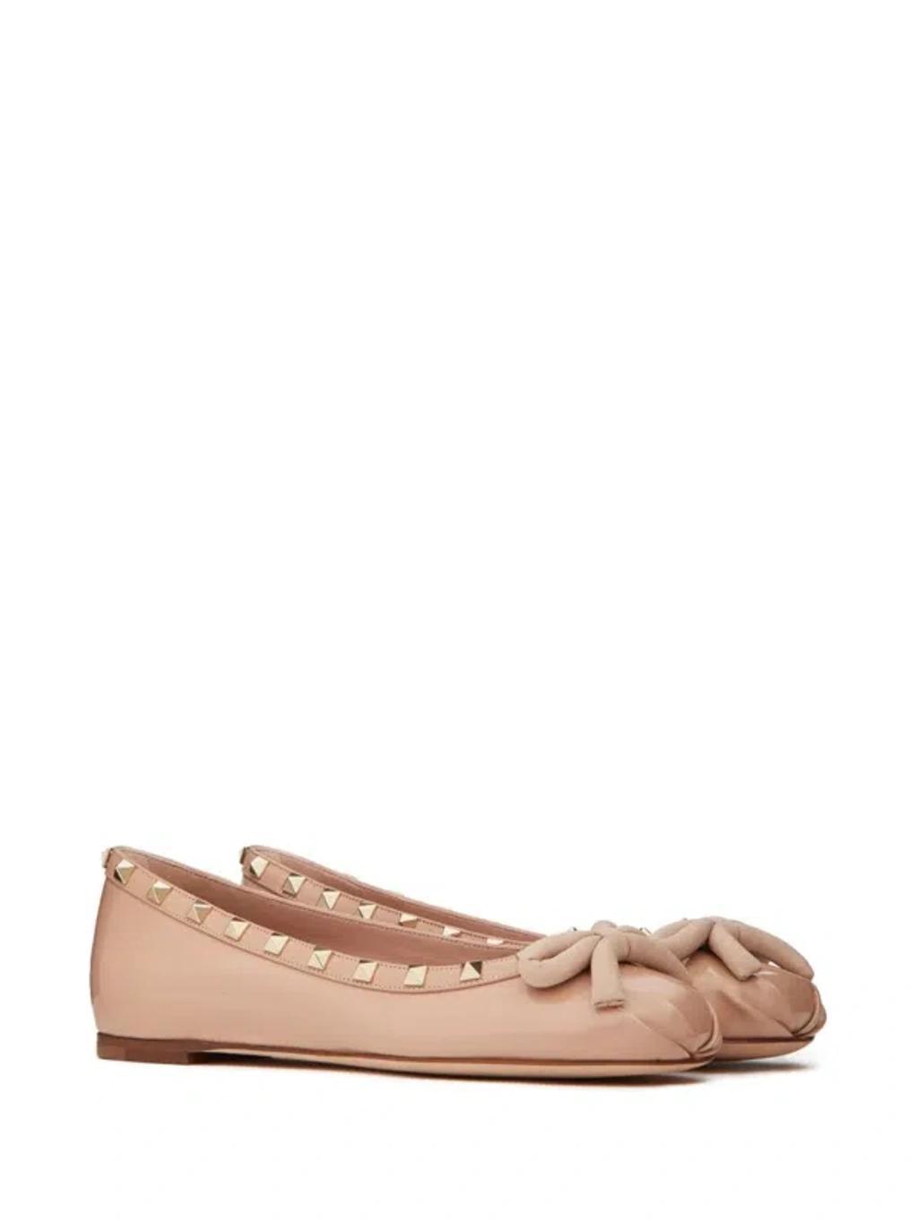 Rockstud Patent Leather Ballerina Woman Rose Cannelle 42 Product Image