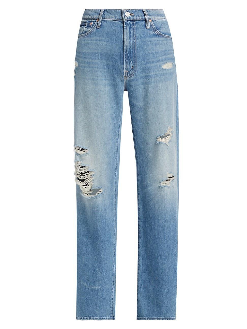 Womens The Dodger Sneak Distressed Denim Jeans Product Image