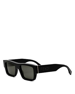 Mens Signature 53MM Rectangular Sunglasses Product Image