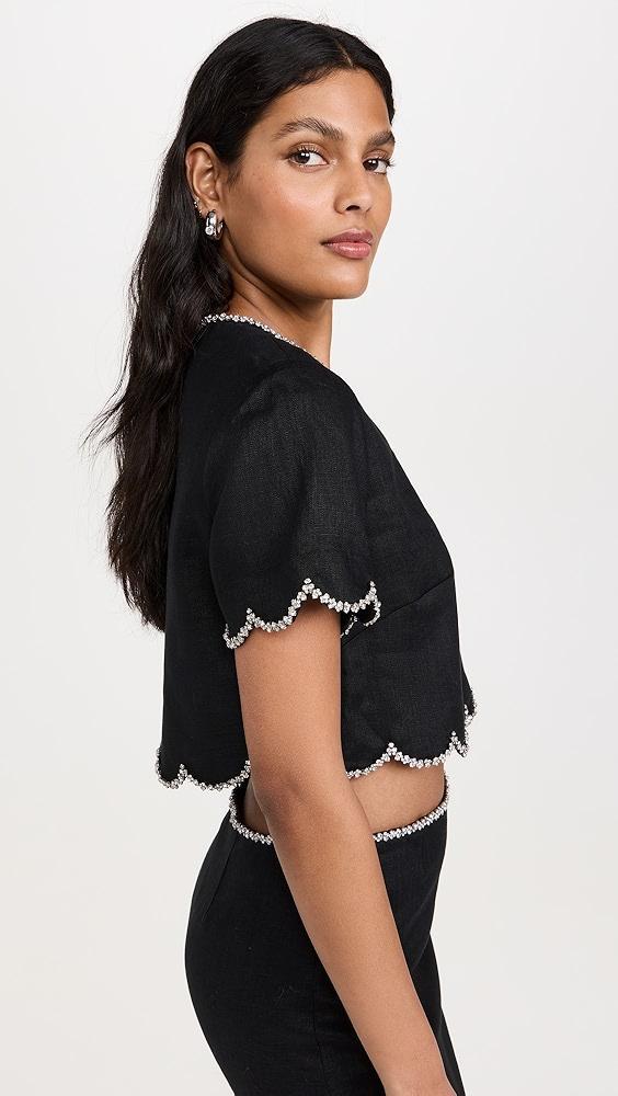 Zimmermann Crush Scalloped Top | Shopbop Product Image