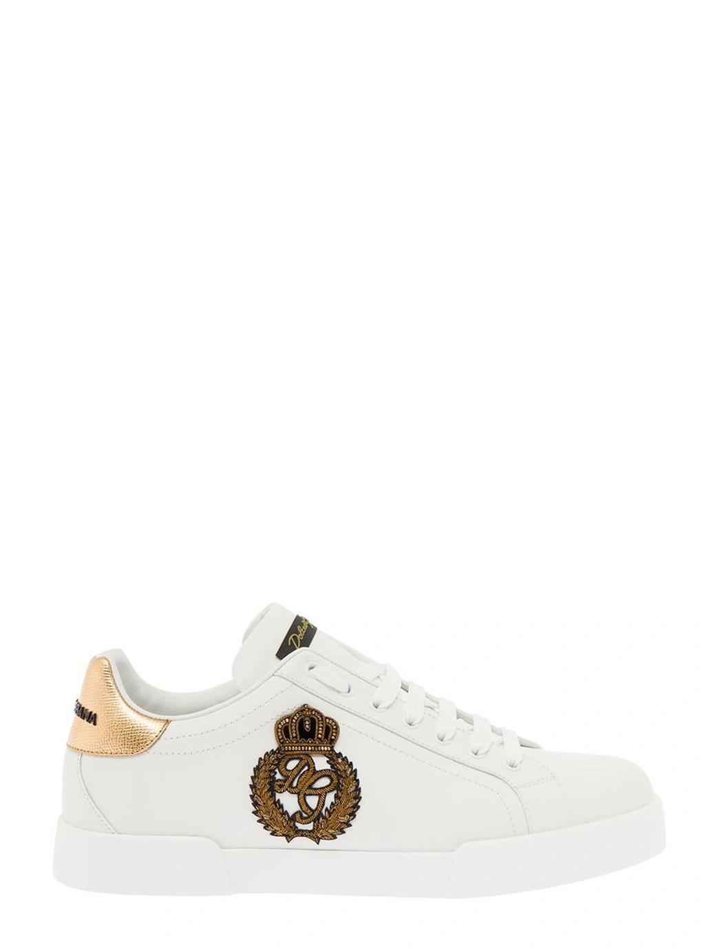 Sneakers In Bianco Oro Scuro product image