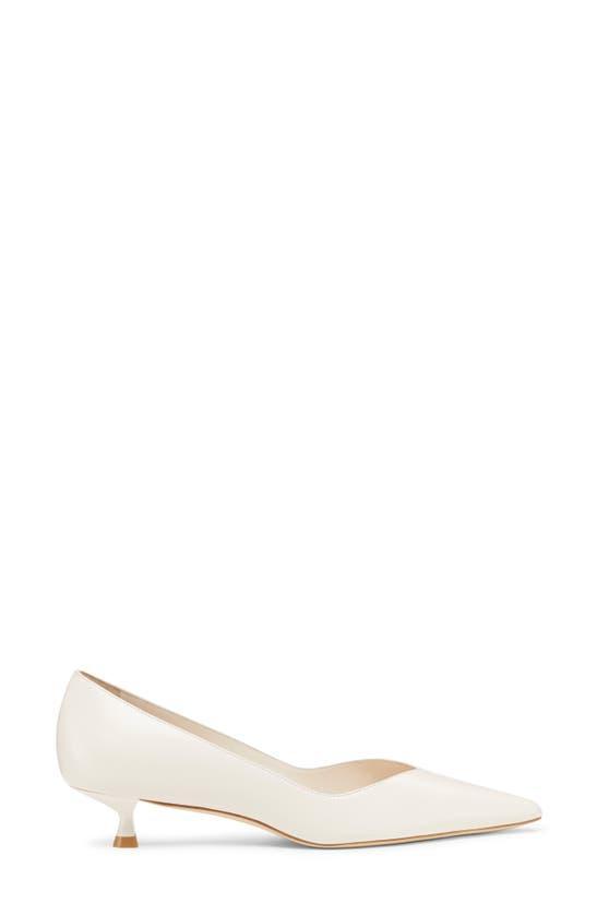 STUART WEITZMAN Eva Kitten Heel Pointed Toe Pump In Seashell Product Image