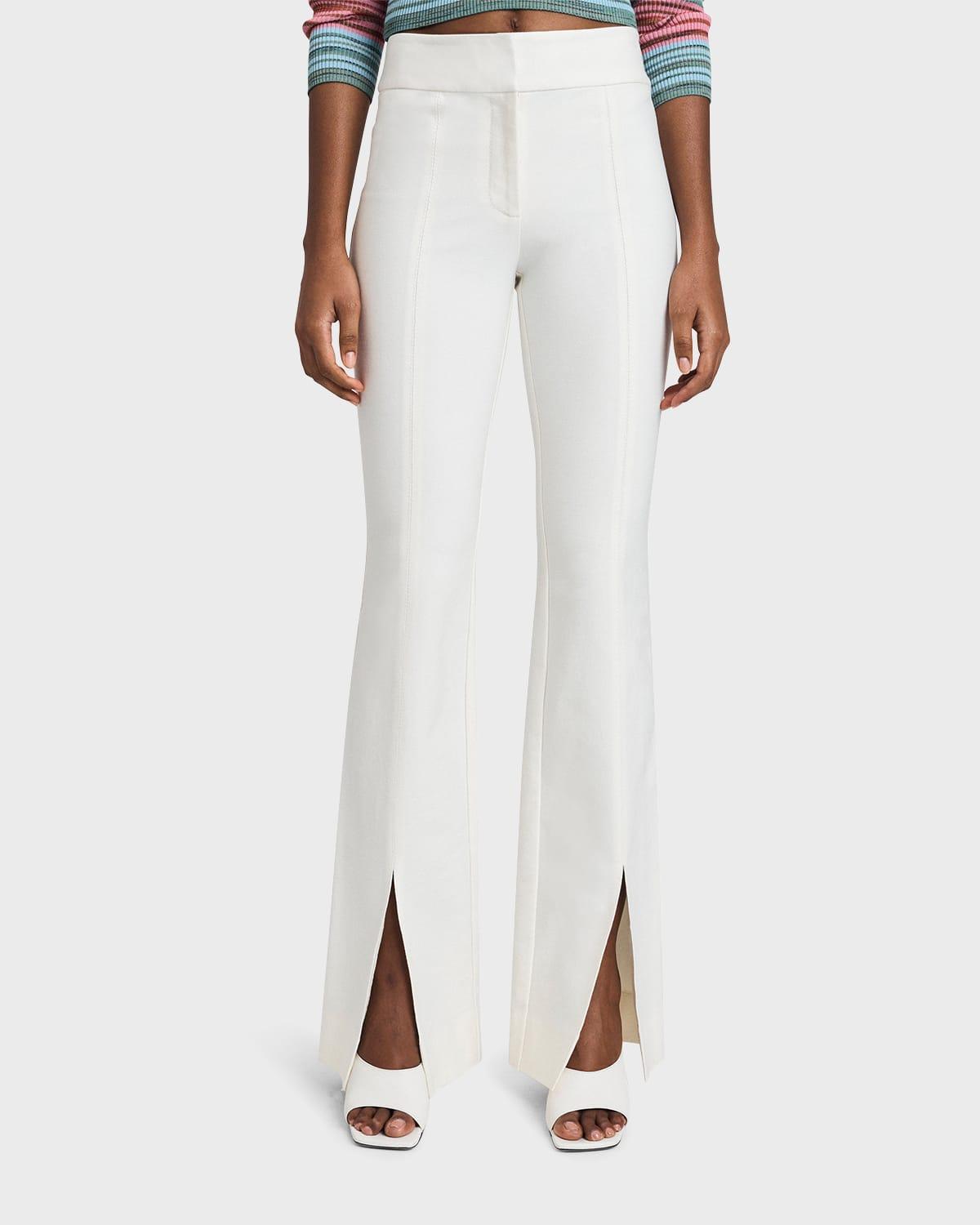 Womens Maeve Slit-Hem Flare Trousers Product Image