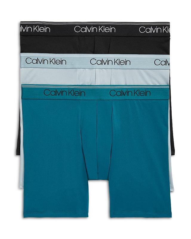 Calvin Klein Microfiber Stretch Wicking Boxer Briefs, Pack of 3 Product Image