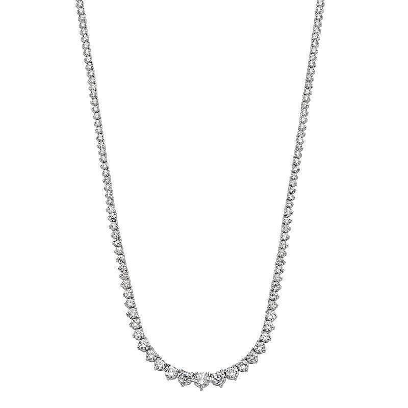 Sterling Shimmer Cubic Zirconia Necklace, Womens Product Image