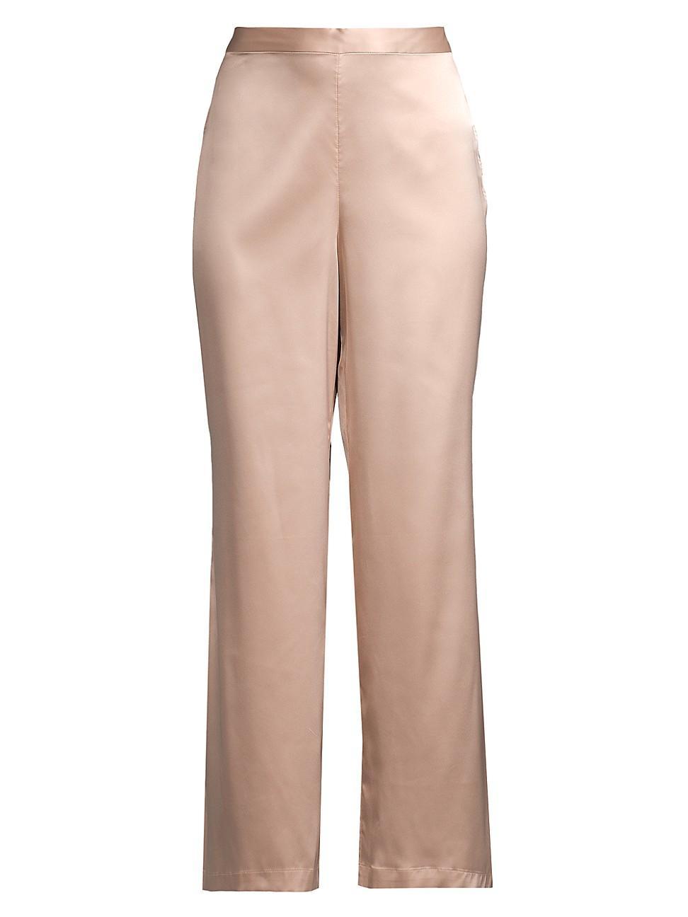 Glamour Straight-Leg Satin Lounge Pants Product Image