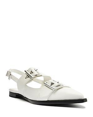 Schutz Womens Darla Buckled Slingback Flats Product Image