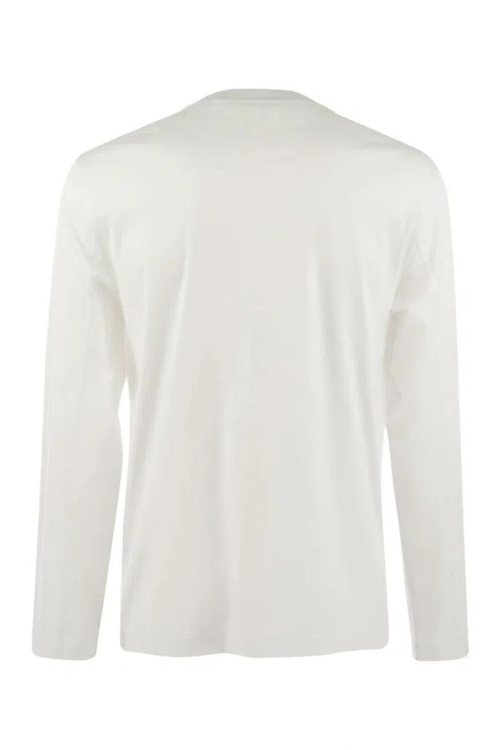 BRUNELLO CUCINELLI Crew-neck Cotton Jersey T-shirt With Long Sleeves Product Image