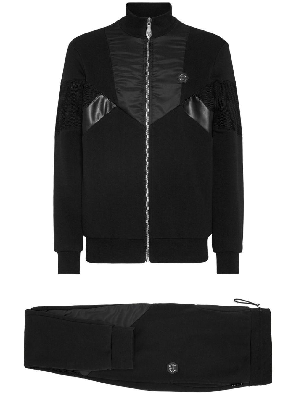 Logo-appliqué Tracksuit Set In Black Product Image