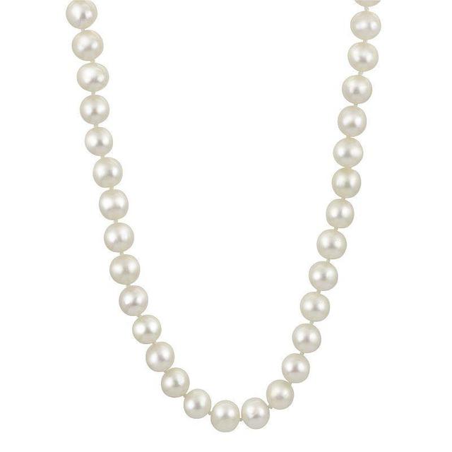 Sterling Silver Freshwater Cultured Pearl & White Topaz Accent Necklace, Womens Product Image