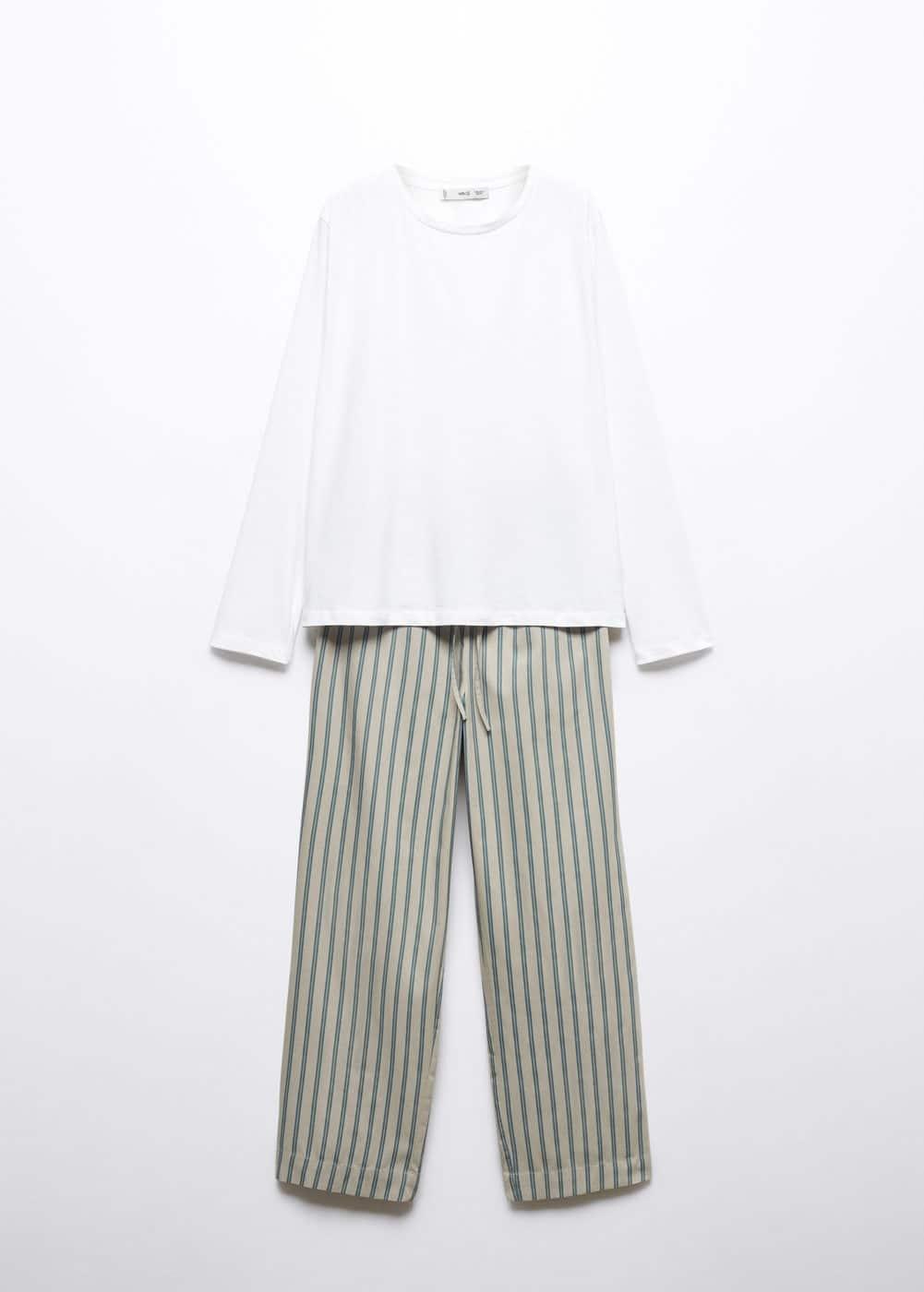 MANGO Stripe Cotton Pajamas Product Image