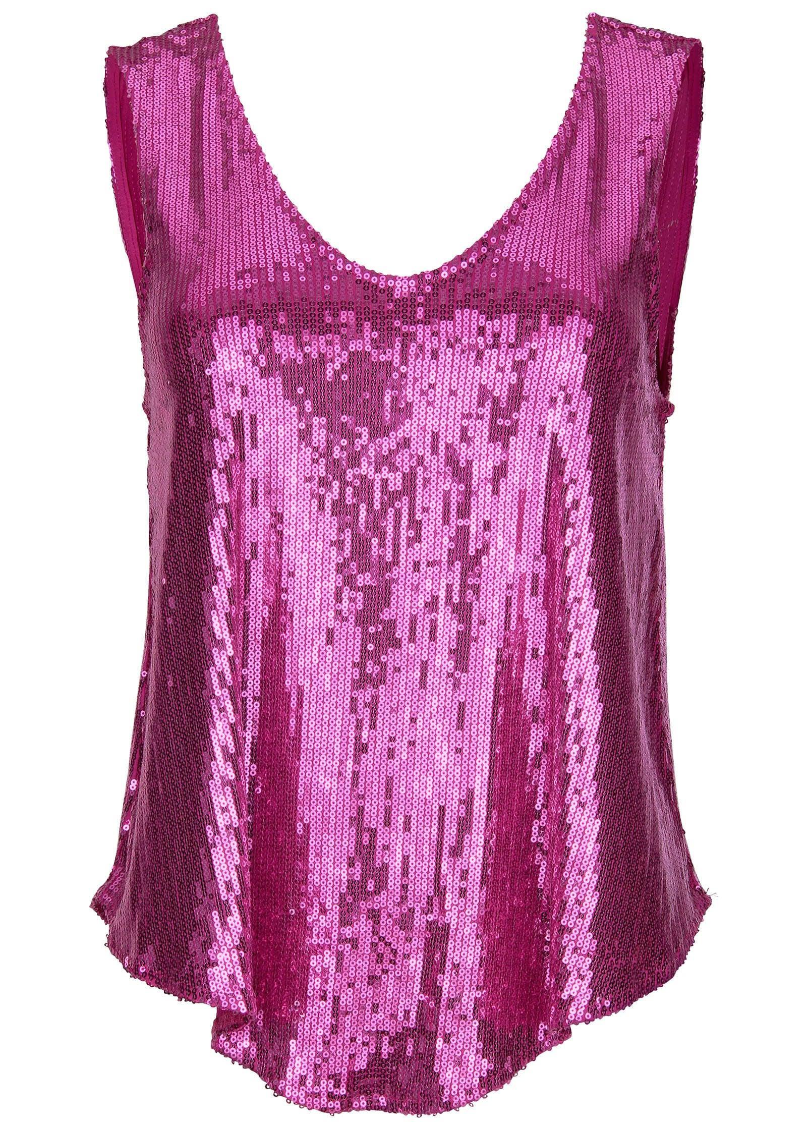 Glitter Sequin Tank - Cattleya Orchid Product Image