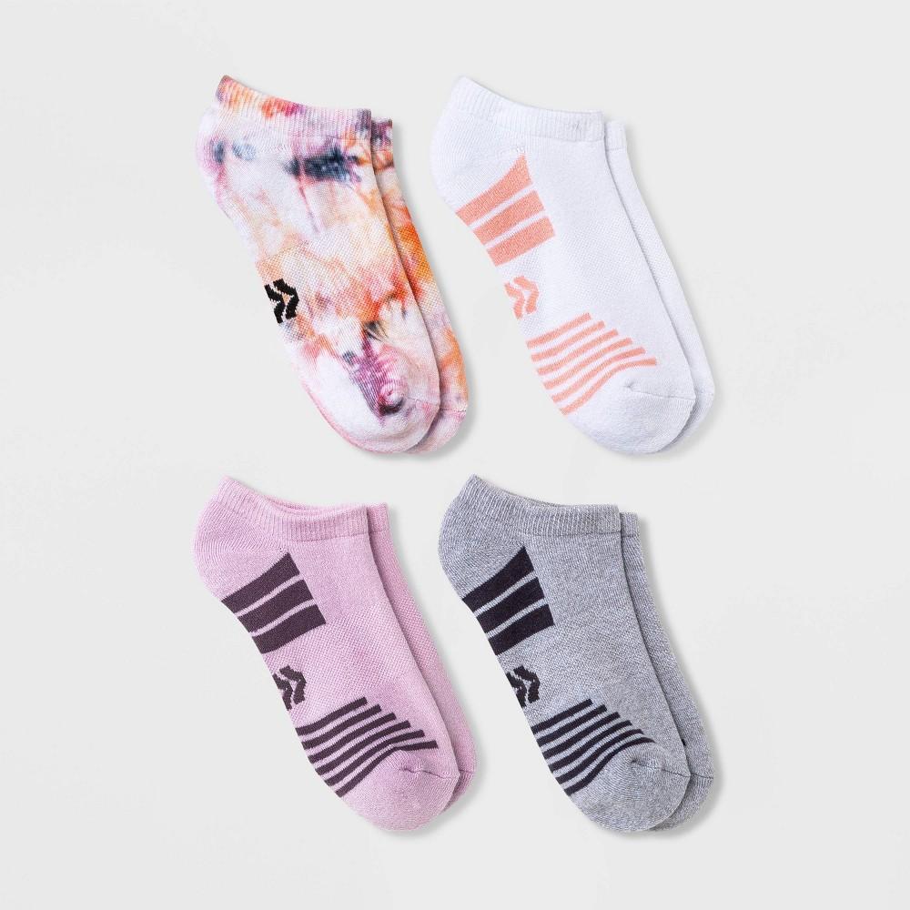 Womens Cushioned Tie-Dye 4pk No Show Athletic Socks - All in Motion 4-10 Product Image