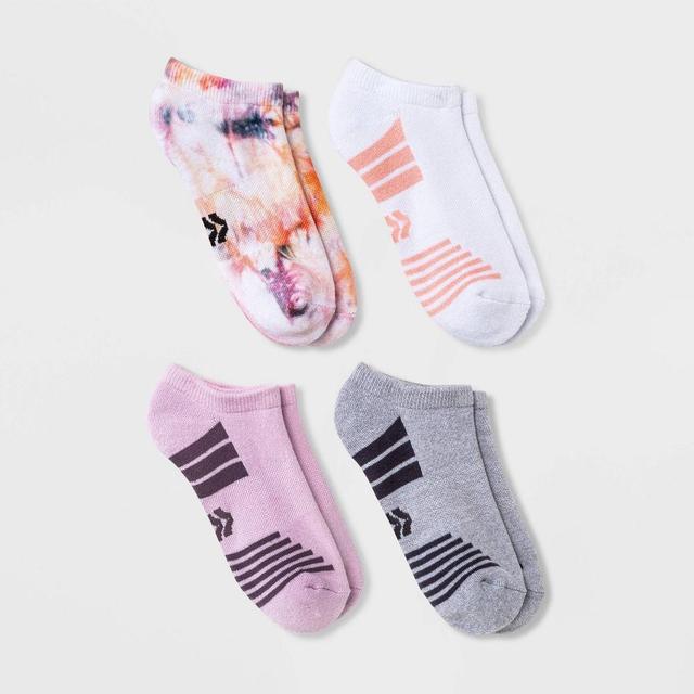 Womens Cushioned Tie-Dye 4pk No Show Athletic Socks - All In Motion 4-10 Product Image