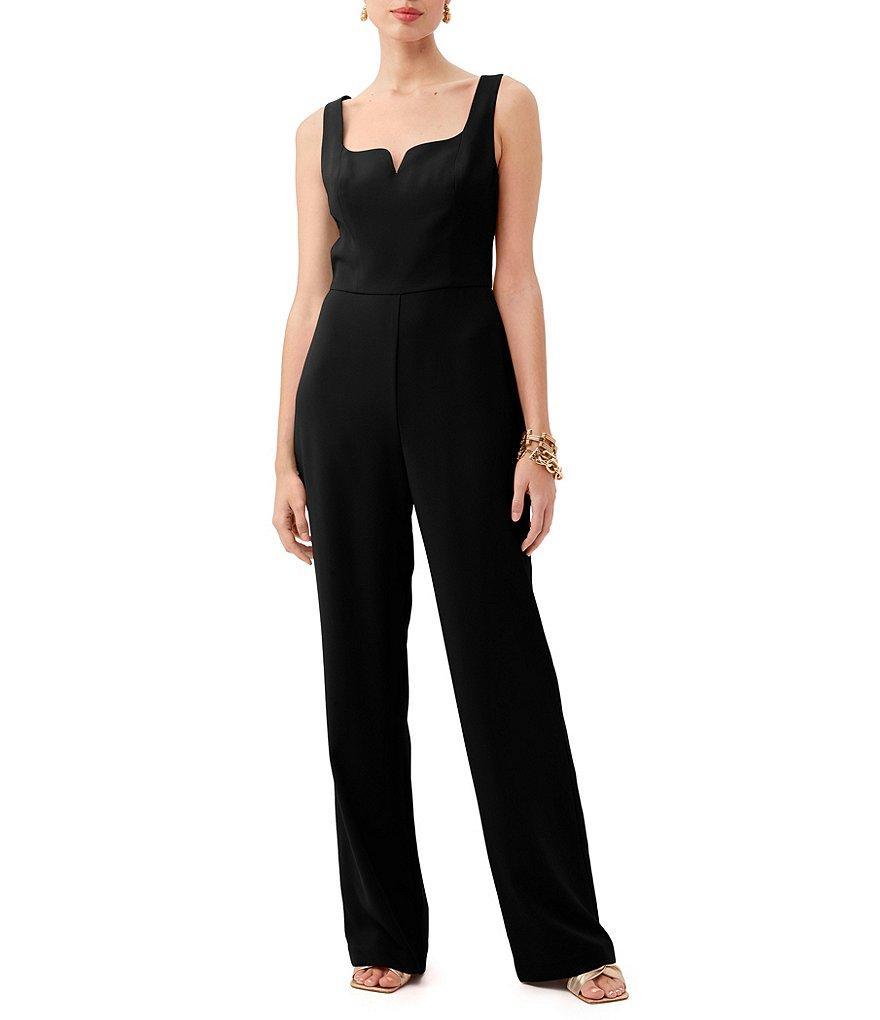 Trina Turk Temara Woven Semi-Sweetheart Neck Sleeveless Jumpsuit Product Image