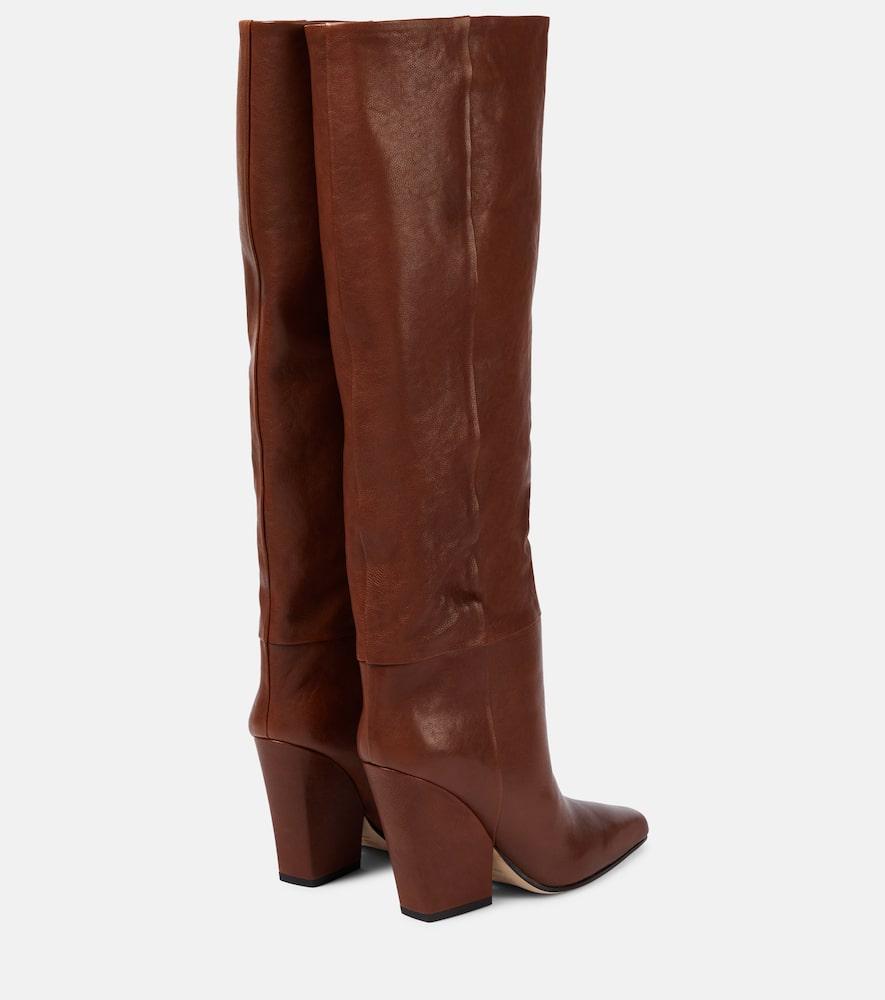 PARIS TEXAS Jane Leather Knee-high Boots In Mocha Product Image