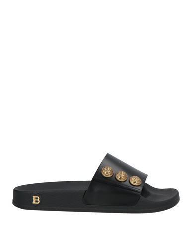 BALMAIN Woman Sandals Black Size 5 Calfskin Product Image