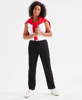 Petite Straight-Leg Cargo Ankle Pants, Created for Macy's product image