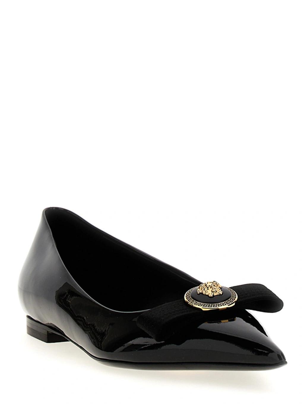 Pointed Toe Ballet Flats In Black Product Image