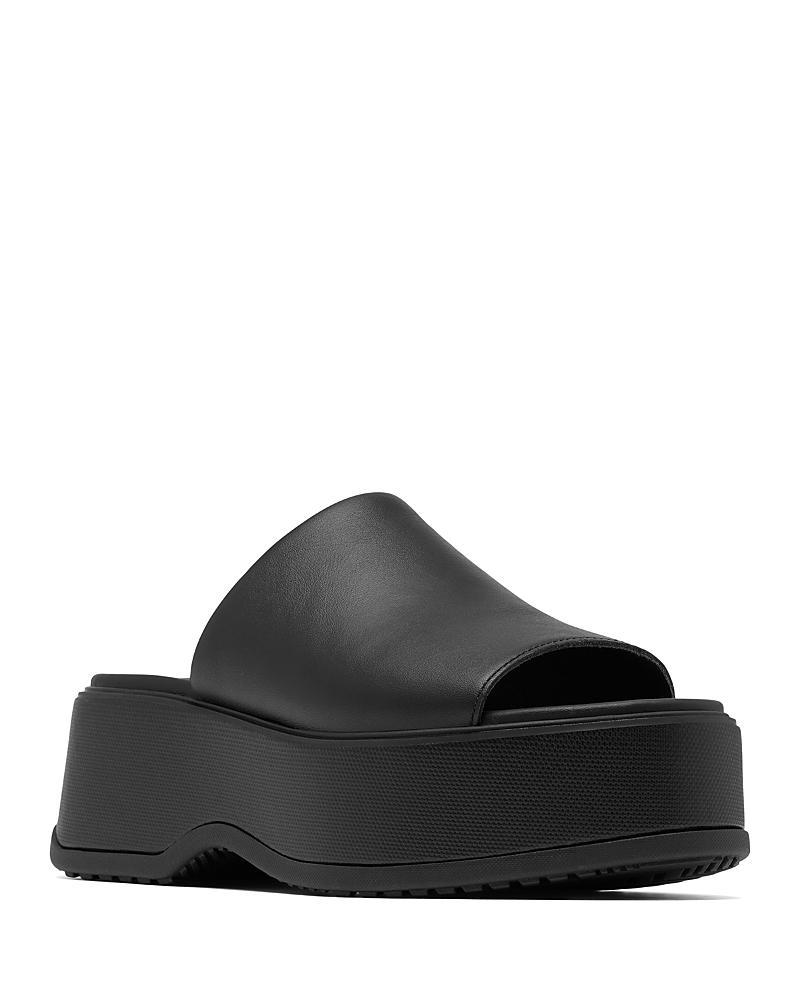 Sorel Womens Dayspring Leather Platform Slide Sandals Product Image