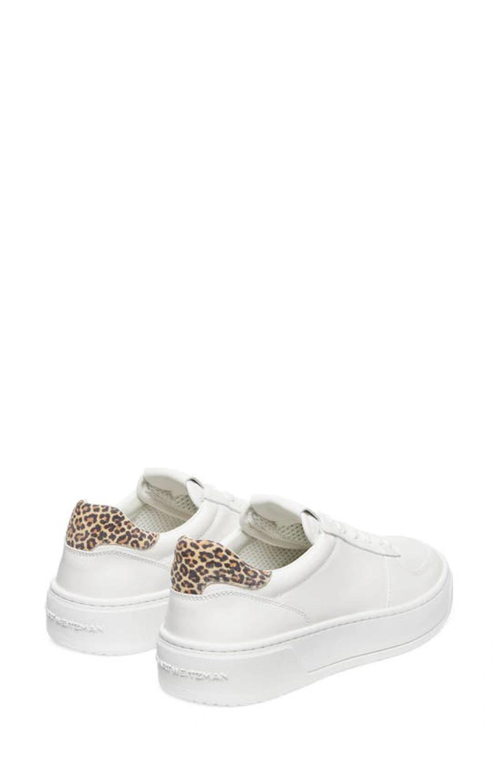 Courtside Sneaker In White Leopard Product Image