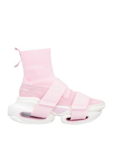 BALMAIN Woman Sneakers Pink Size 8 Polyester, Elastane, Cow Leather Product Image