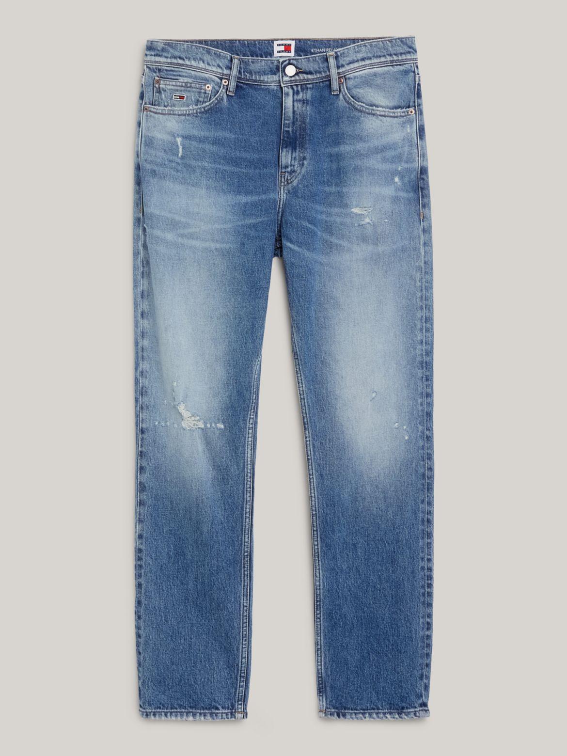 Tommy Hilfiger Men's Relaxed Straight Fit Distressed Jean - Blue - 31W x 32L Product Image