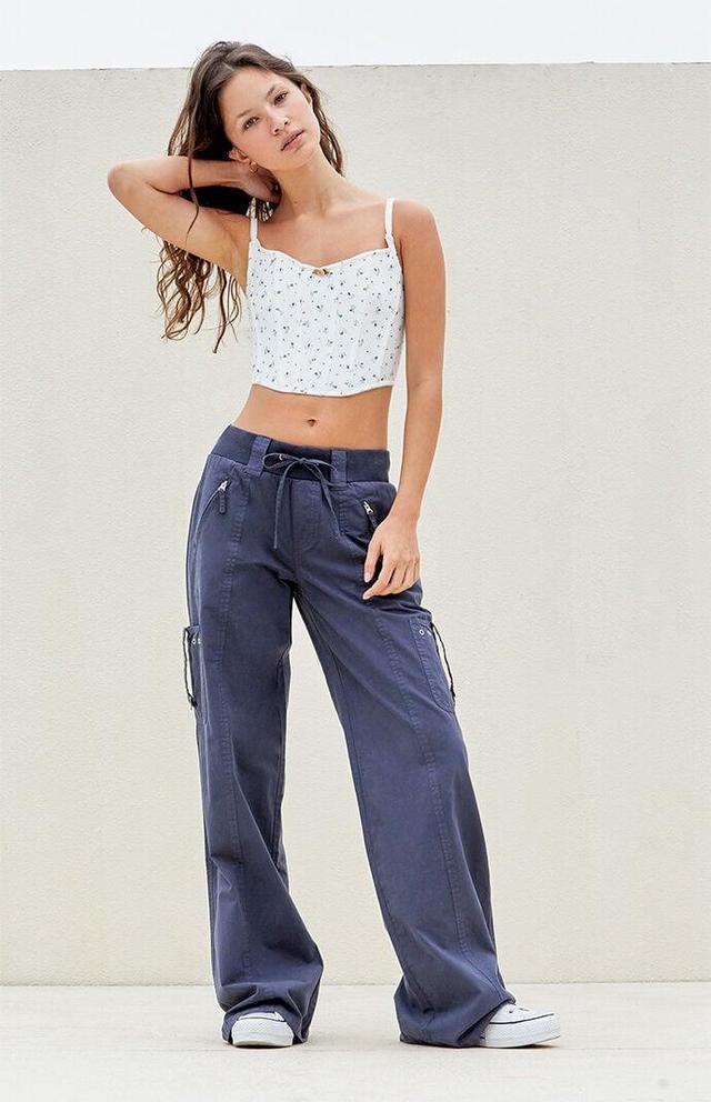 Women's Low Rise Baggy Flare Pants - Product Image