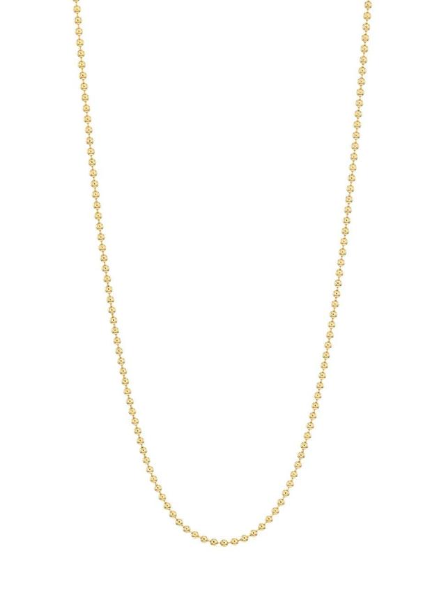 Womens 18K Yellow Gold Ball Chain Necklace, 18 Product Image