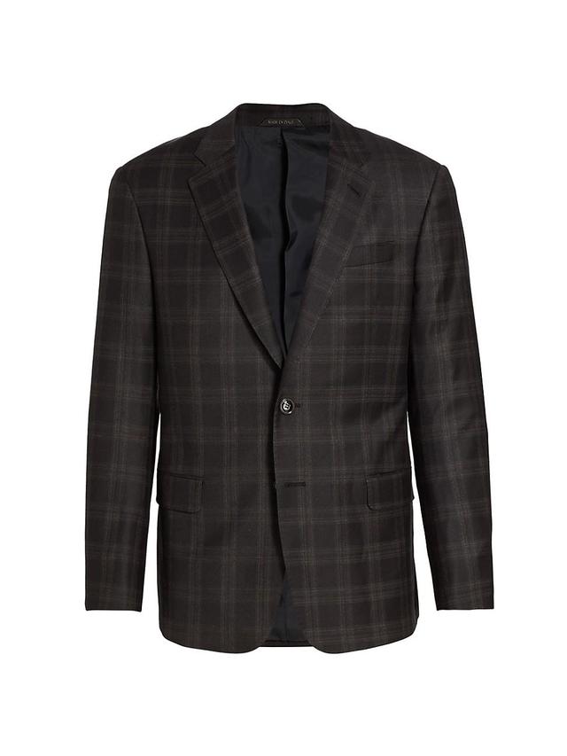 Mens Plaid Wool-Cashmere Sportcoat Product Image