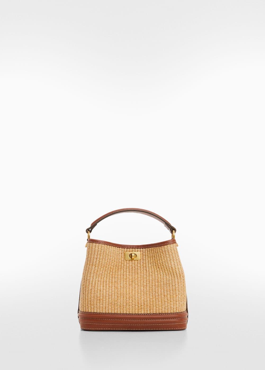 MANGO - Raffia-effect bucket bag - One size - Women Product Image