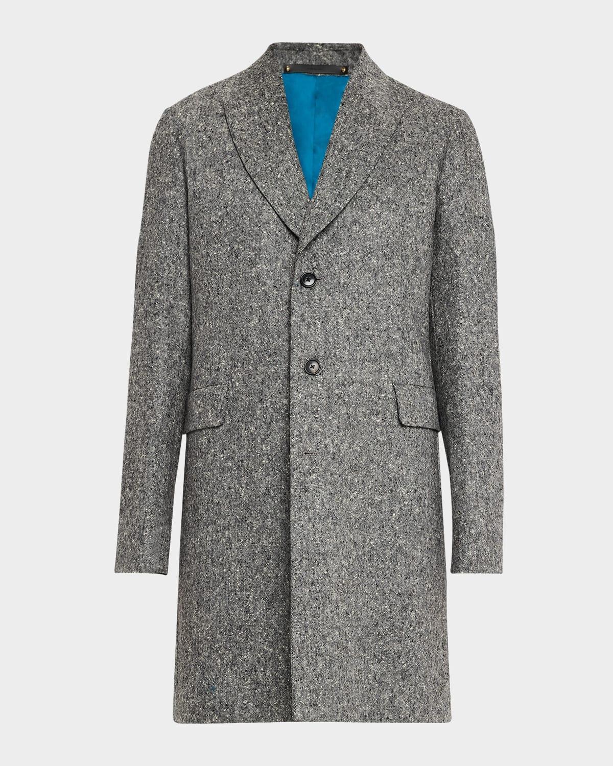 Men's Wool Single-Breasted Overcoat Product Image