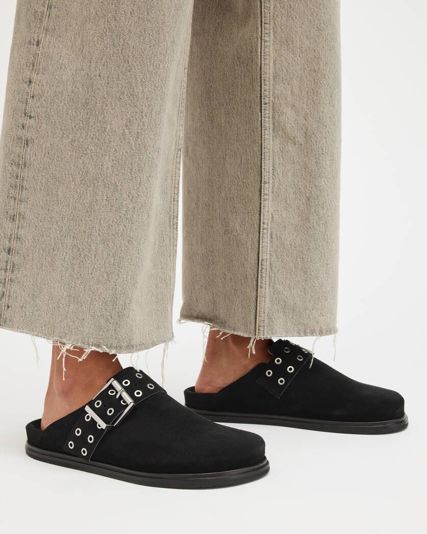 Juno Leather Eyelet Mule Shoe Product Image