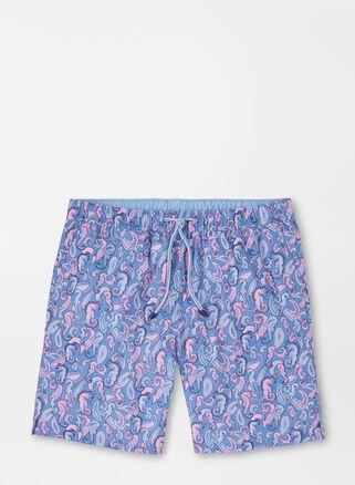 Mens Seahorse Paisley Swim Trunks Product Image