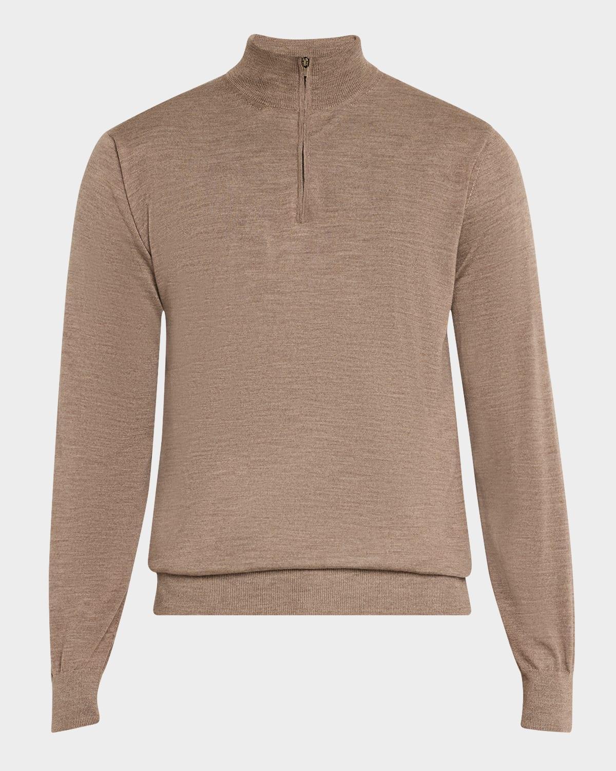 Men's Fine Knit Quarter-Zip Sweater Product Image