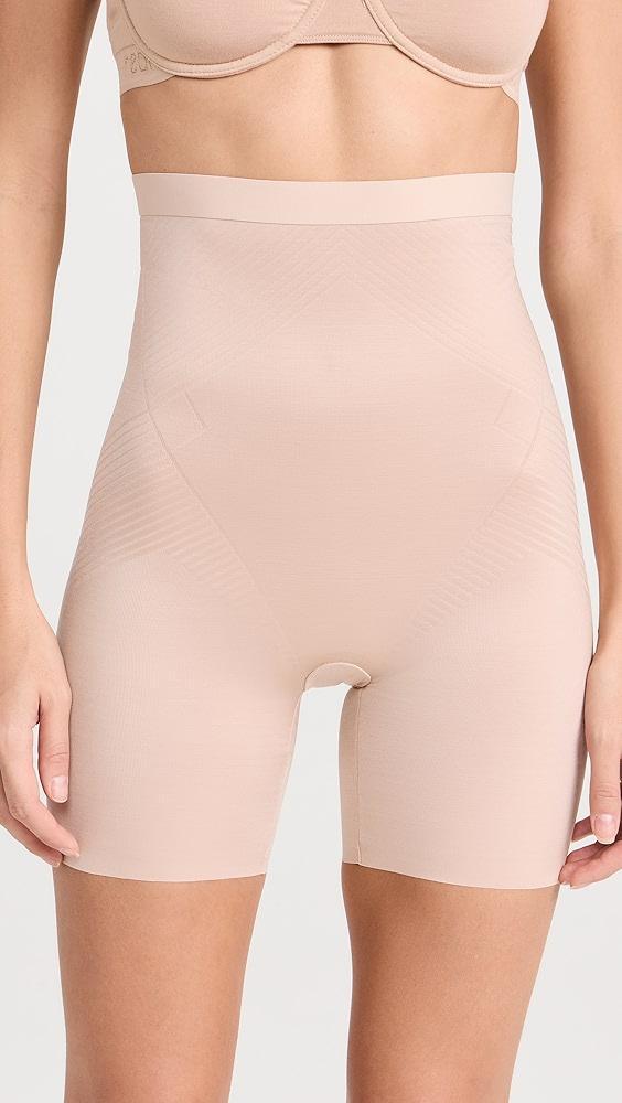 SPANX High Waist Mid-Thigh Shorts, Petite | Shopbop Product Image