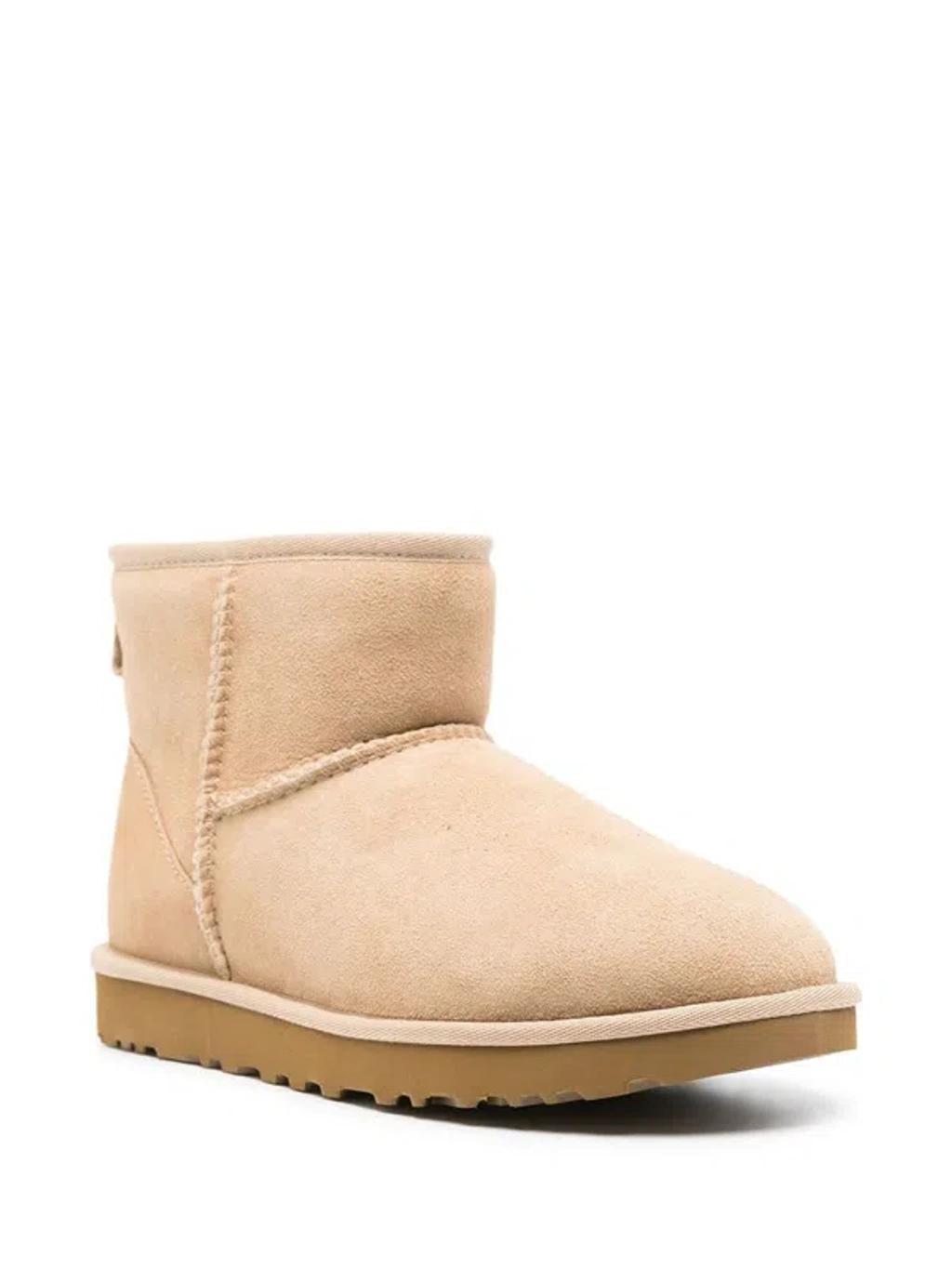 'classic Mini Ii' Genuine Shearling Lined Boot (women) In Beige Product Image