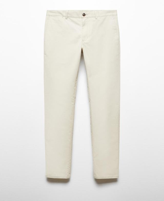 MANGO MAN - Slim fit serge chino trousers light/pastel greyMen Product Image