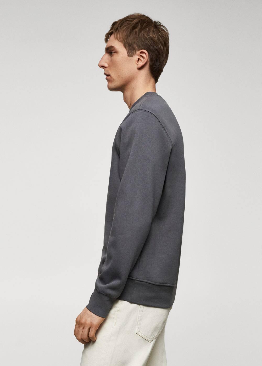 MANGO MAN - Lightweight cotton sweatshirt dark greyMen Product Image