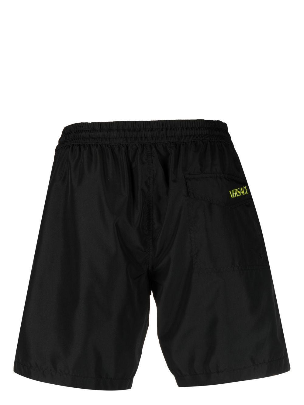 Drawstring Swim Shorts In Black Product Image