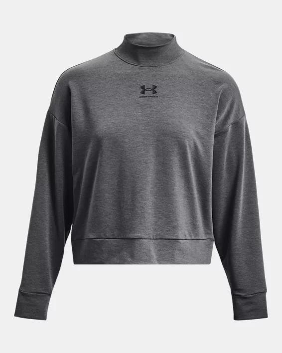 Women's UA Rival Terry Mock Crew Product Image