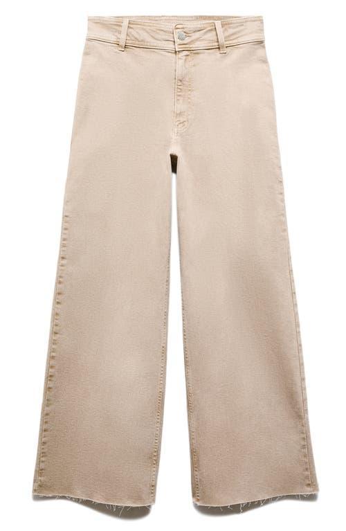 MANGO High Waist Wide Leg Culotte Jeans Product Image