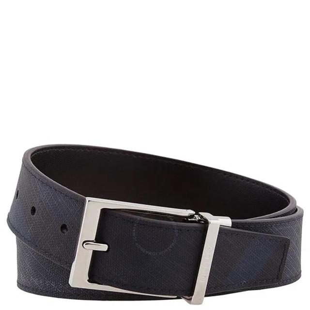 Men's Navy / Black Adjustable Buckled Belt In Blue/black Product Image